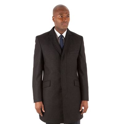 Blue tonal check 3 button kings slim fit overcoat